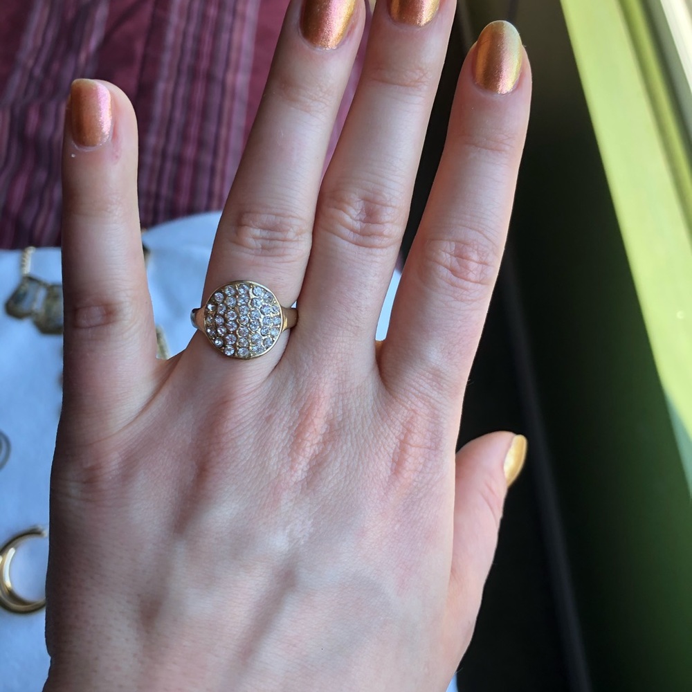 Gold/diamond signet ring